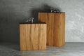 Solid Oak Doorstop with Stainless Steel Ring