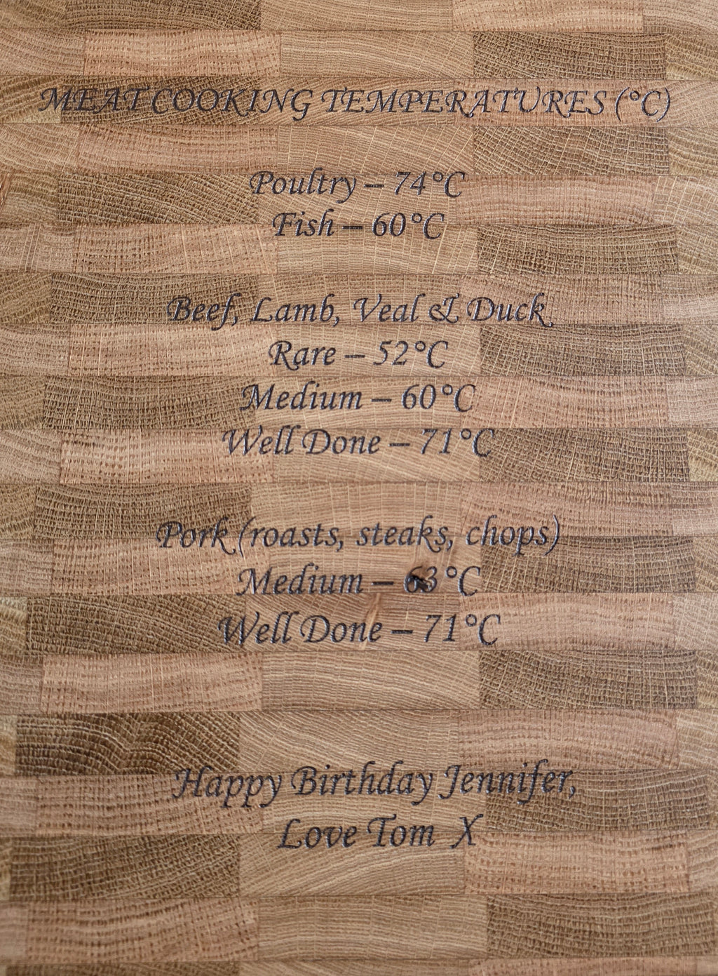 Extra Large, Solid Oak, Floating Chopping Board