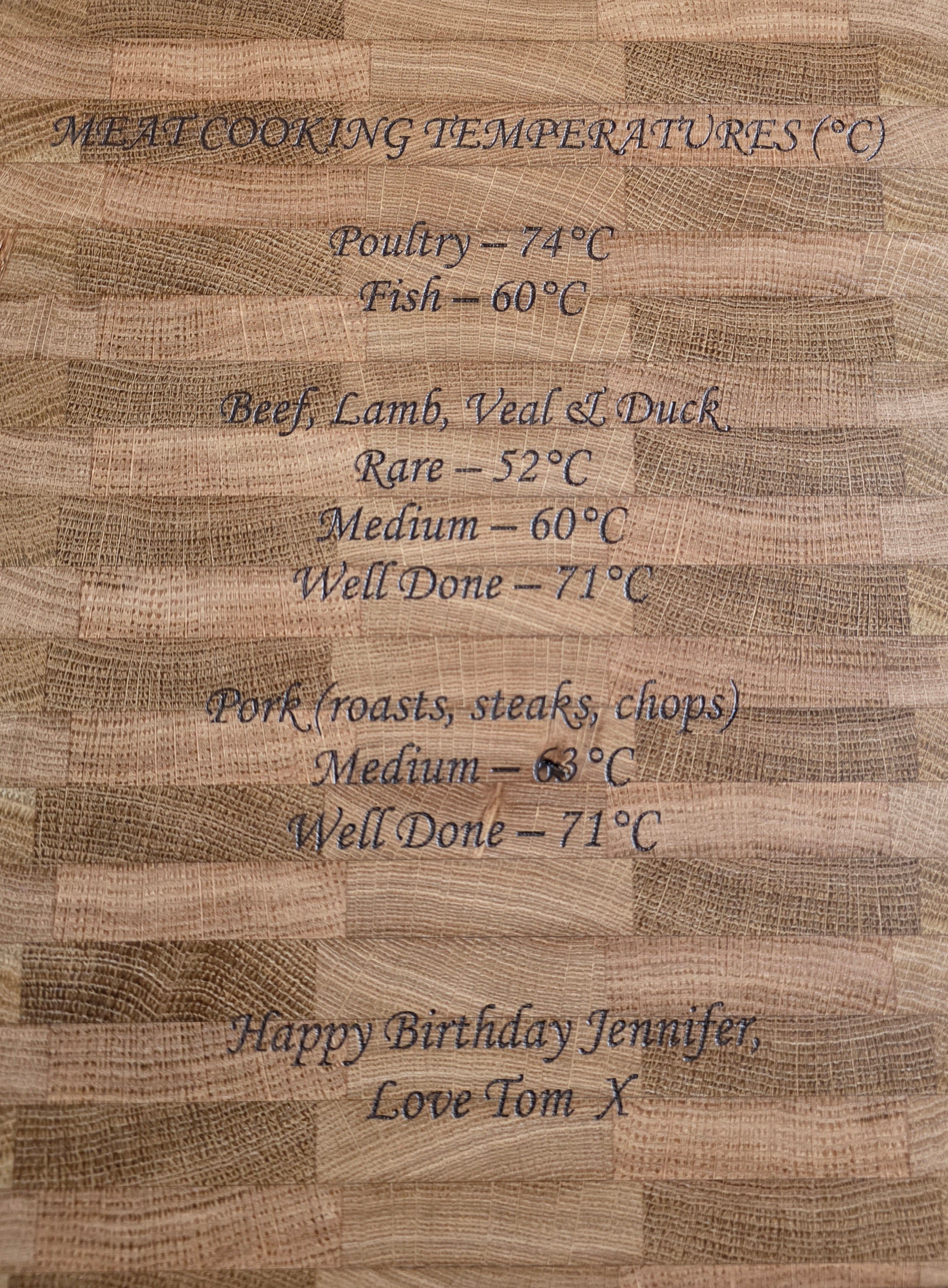Extra Large, Solid Oak, Floating Chopping Board